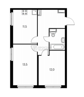 Продам двухкомнатную (2-комн.) квартиру, Красноказарменная ул, 14Ак1, Москва г