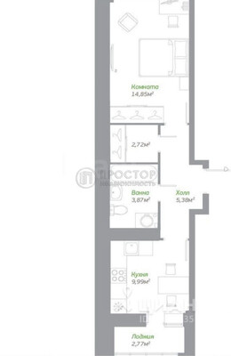 Продам однокомнатную (1-комн.) квартиру, Литературный (Пригород Лесное мкр.) б-р, 4, Мисайлово д