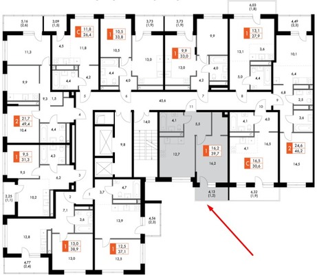 Продам однокомнатную (1-комн.) квартиру (долевое), Транспортная ул, Октябрьский п