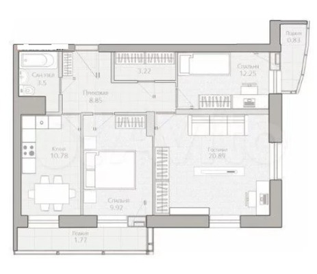 Продам трехкомнатную (3-комн.) квартиру, Уютная ул, 6, Усады с