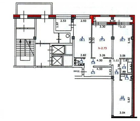 Продам трехкомнатную (3-комн.) квартиру, Терешковой ул, 17, Иркутск г