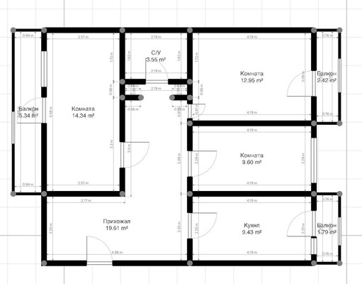 Продам трехкомнатную (3-комн.) квартиру, Шогенова ул, 21, Вольный Аул кп