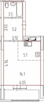 Продам однокомнатную (1-комн.) квартиру, Монастырская ул, 46, Пермь г
