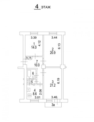 Продам трехкомнатную (3-комн.) квартиру, Ефремова ул, 21, Москва г