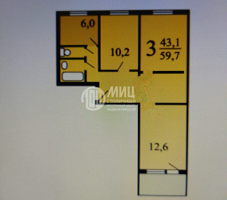 Продам трехкомнатную (3-комн.) квартиру, Молостовых ул, 14к1, Москва г