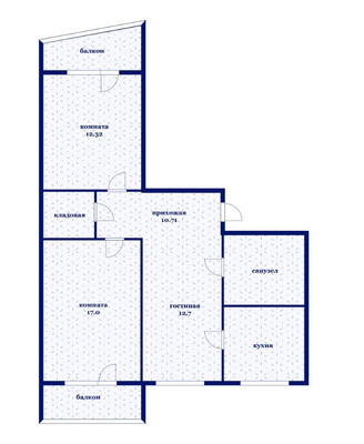 Продам трехкомнатную (3-комн.) квартиру, Чекистов пр-кт, 8, Краснодар г