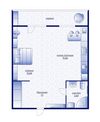 Продам однокомнатную (1-комн.) квартиру, Старокубанская ул, 124, Краснодар г