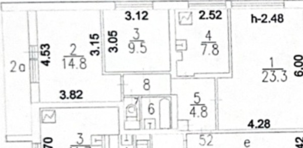 Продам трехкомнатную (3-комн.) квартиру, Озёрная ул, 23к1, Москва г