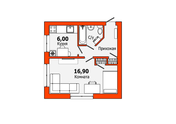 Продам однокомнатную (1-комн.) квартиру, Новоизмайловский пр-кт, 67, Санкт-Петербург г