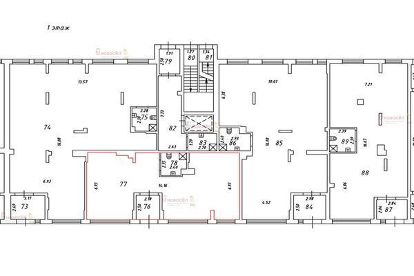 Сдам торговое помещение 93,4 м2, Восточная ул, 8, Березовский г