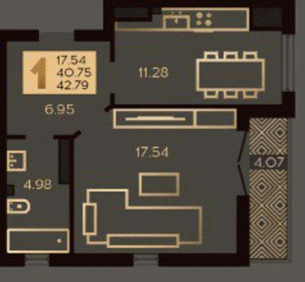 Продам однокомнатную (1-комн.) квартиру, Генерала Буткова ул, 20к1, Калининград г
