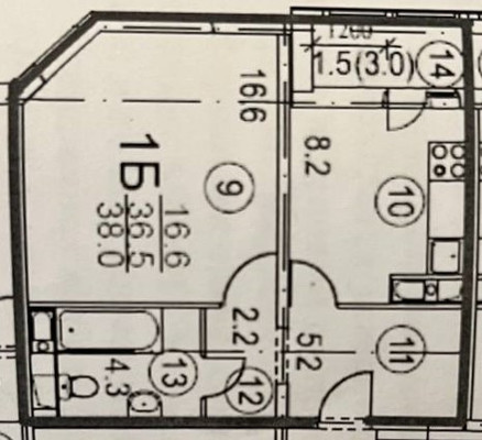 Продам однокомнатную (1-комн.) квартиру, Курыжова (Южный мкр.) ул, 14к1, Домодедово г