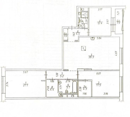 Продам трехкомнатную (3-комн.) квартиру, Сосинская ул, 6, Москва г