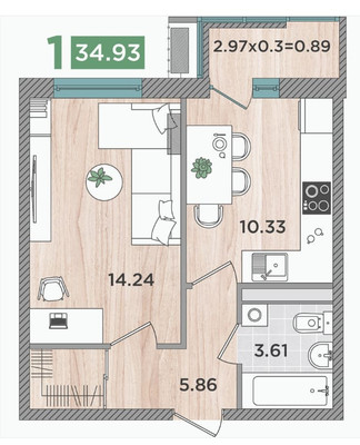 Продам однокомнатную (1-комн.) квартиру, Дальняя ул, 30, Темрюк г