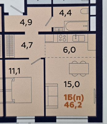 Продам однокомнатную (1-комн.) квартиру, Елены Сагандуковой ул, 10, Ханты-Мансийск г