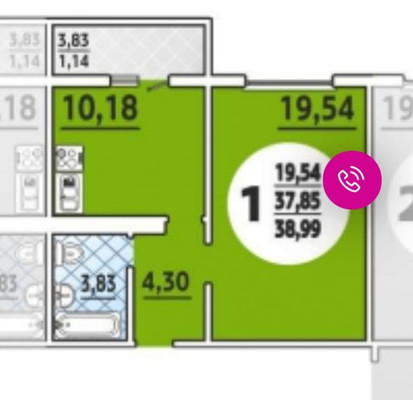 Продам однокомнатную (1-комн.) квартиру, им. Валерия Гассия ул, 21, Краснодар г