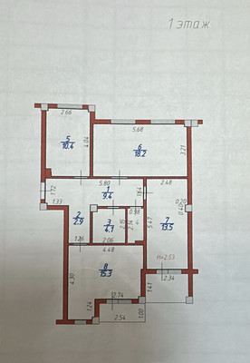 Продам трехкомнатную (3-комн.) квартиру, 7, Просторный мкр