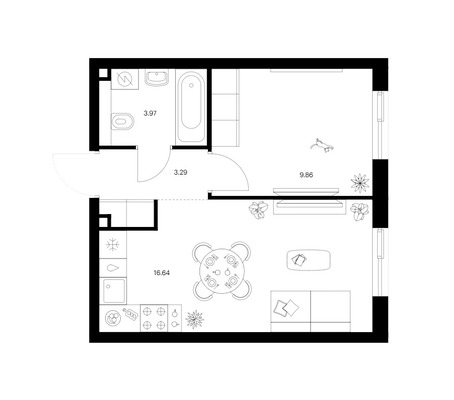 Продам однокомнатную (1-комн.) квартиру (долевое), Хади Такташа ул, 1к1, Казань г