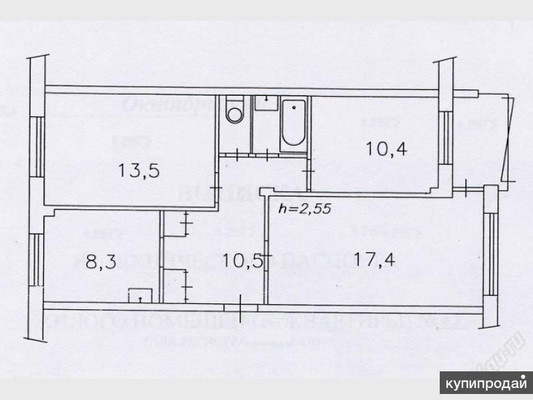 Продам трехкомнатную (3-комн.) квартиру, Лесная ул, 25А, Вялки д