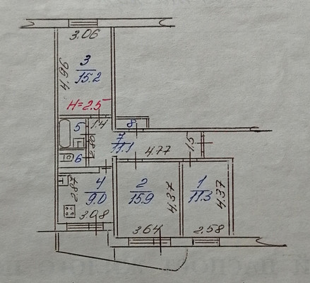 Продам трехкомнатную (3-комн.) квартиру, Малышева ул, 18, Сыктывкар г