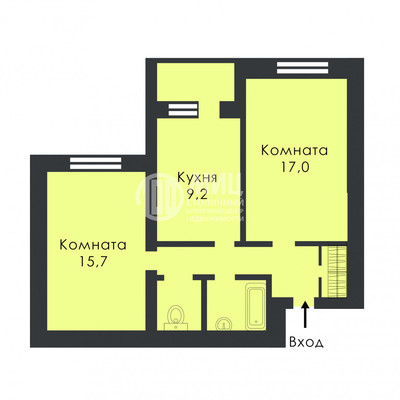 Продам двухкомнатную (2-комн.) квартиру, Плотников пер, 5, Москва г