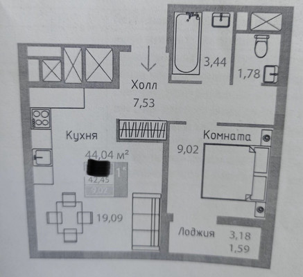 Продам однокомнатную (1-комн.) квартиру, Александра Суворова пр-кт, 21, Симферополь г