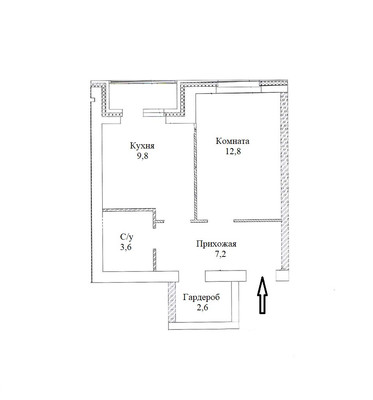 Продам однокомнатную (1-комн.) квартиру, Петра Гаврилова ул, 4, Царево д