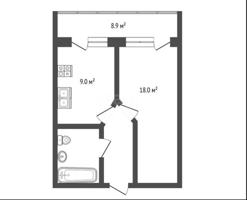 Продам однокомнатную (1-комн.) квартиру, Морская ул, 3кА, Ольгинка с
