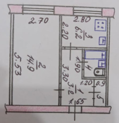 Продам однокомнатную (1-комн.) квартиру, Лизы Чайкиной ул, 13к166, Симферополь г