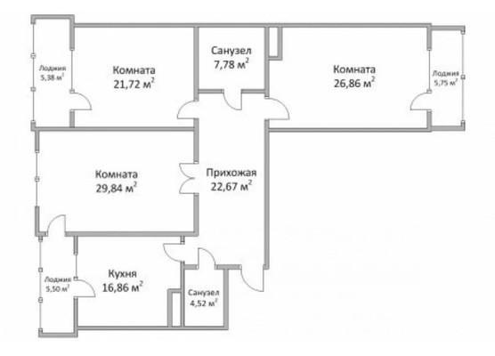 Продам трехкомнатную (3-комн.) квартиру, Луговая ул, 6н/2ак1, Симферополь г