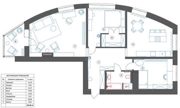 Продам трехкомнатную (3-комн.) квартиру, им. Валерия Гассия ул, 4/7к3, Краснодар г