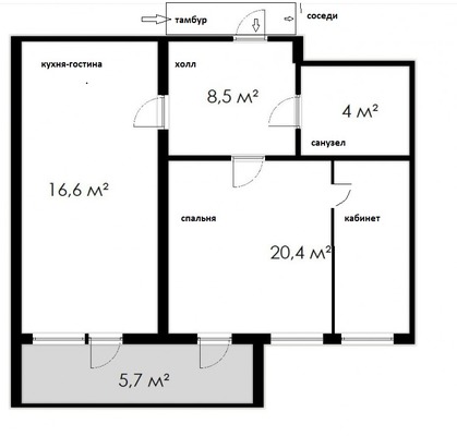 Продам двухкомнатную (2-комн.) квартиру, Ковыльная ул, 94, Симферополь г