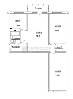Продам трехкомнатную (3-комн.) квартиру, Трофимова ул, 24к1, Москва г