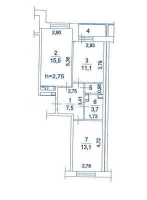 Продам двухкомнатную (2-комн.) квартиру, Мира ул, 5к2, Люберцы г