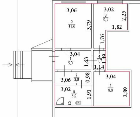 Продам двухкомнатную (2-комн.) квартиру, Нагорная ул, 13, Партенит пгт