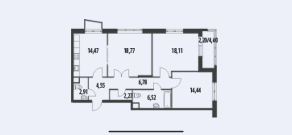 Продам трехкомнатную (3-комн.) квартиру, Волоколамское ш, 71/8к1, Москва г