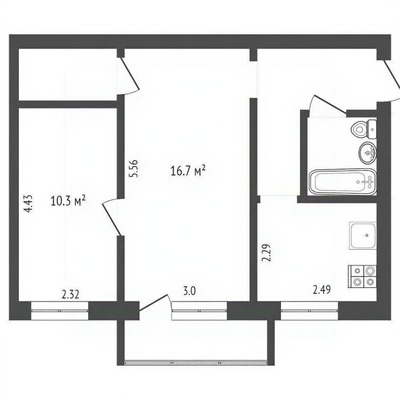 Продам двухкомнатную (2-комн.) квартиру, Малый Коптевский проезд, 14к3, Москва г