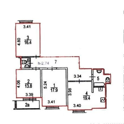 Продам трехкомнатную (3-комн.) квартиру, Митинская ул, 28к2, Москва г