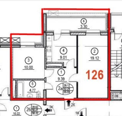 Продам двухкомнатную (2-комн.) квартиру (долевое), Родины ул, 20, Казань г
