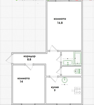 Продам двухкомнатную (2-комн.) квартиру, Михалевича ул, 56, Раменское г