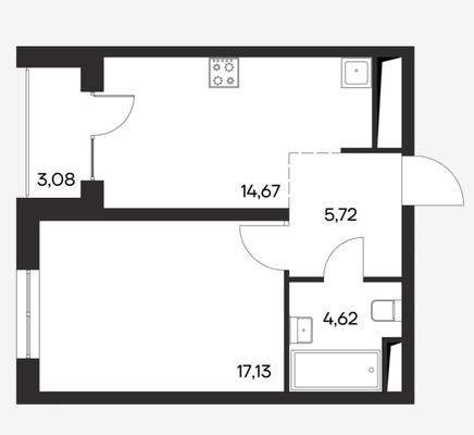 Продам однокомнатную (1-комн.) квартиру (долевое), Отар ул, Ана-Юрт с