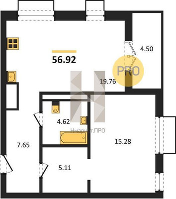 Продам однокомнатную (1-комн.) квартиру (долевое), Нурлы ул, 2, Ана-Юрт с