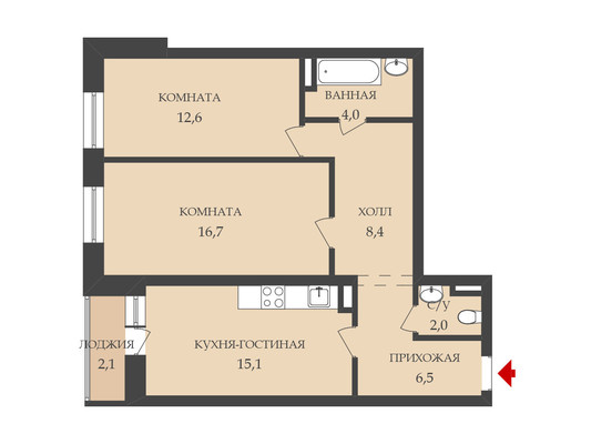 Продам двухкомнатную (2-комн.) квартиру, Варшавская ул, 19к2, Санкт-Петербург г