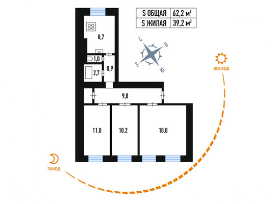 Продам трехкомнатную (3-комн.) квартиру, Конная ул, 26А, Санкт-Петербург г