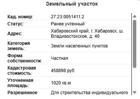 Продам участок 10,2 соток, ИЖС, Владивостокское ш, 32, Хабаровск г, 0 км от города