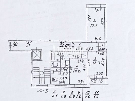 Продам трехкомнатную (3-комн.) квартиру, Ольховая ул, 20, Санкт-Петербург г