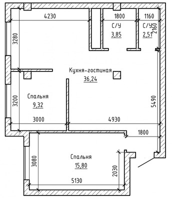 Продам двухкомнатную (2-комн.) квартиру, ОДС ул, 3, Нальчик г