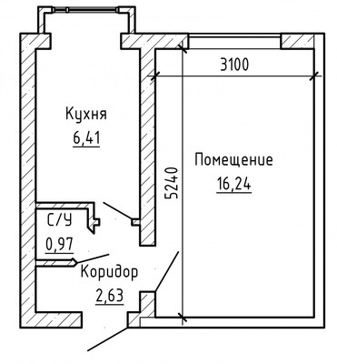 Продам однокомнатную (1-комн.) квартиру, Кулиева пр-кт, 15, Нальчик г