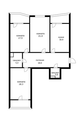 Продам трехкомнатную (3-комн.) квартиру, Береговая ул, 2к2, Краснодар г