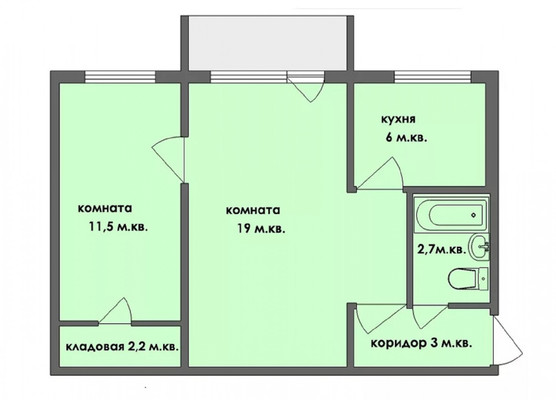 Продам двухкомнатную (2-комн.) квартиру, Архитектора Власова ул, 19к4, Москва г